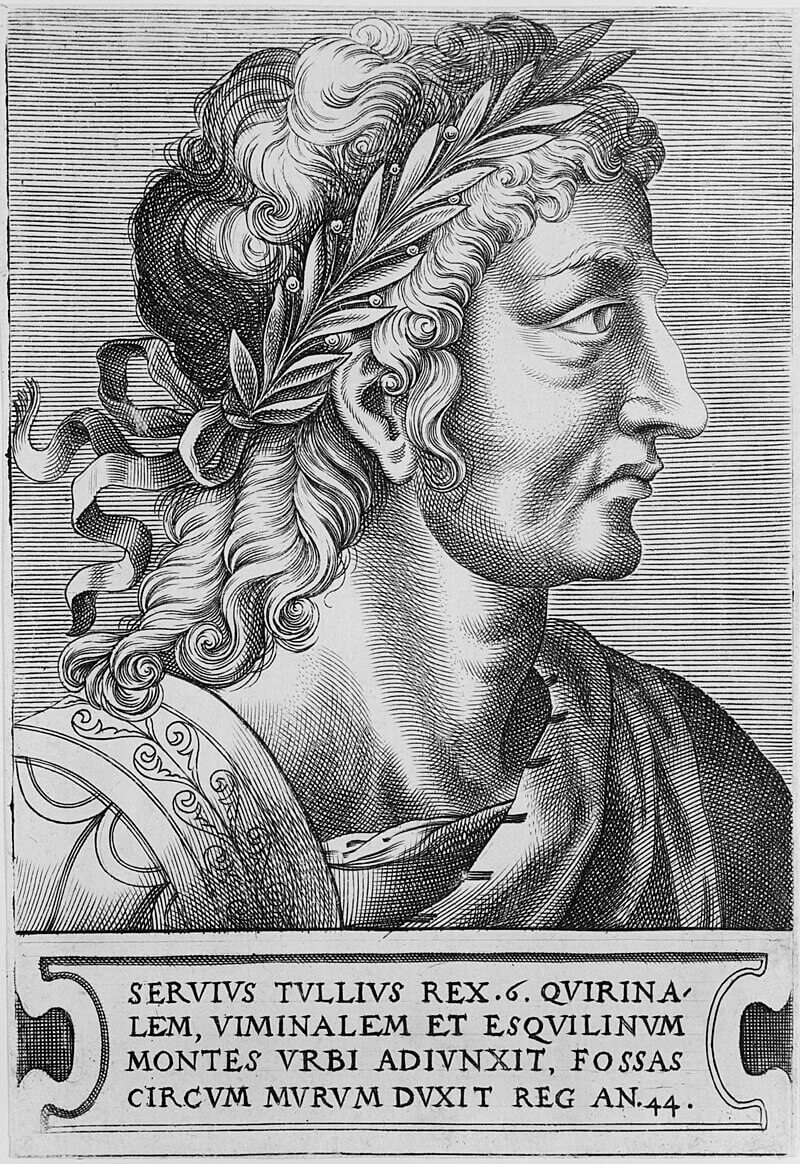 Servio Tulio en un grabado del siglo XVI
