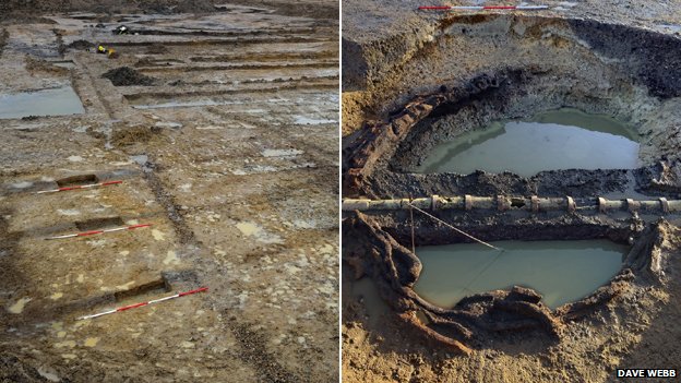 Restos de las estructuras de irrigación