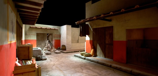 Reconstrucción de una calle de Pompeya