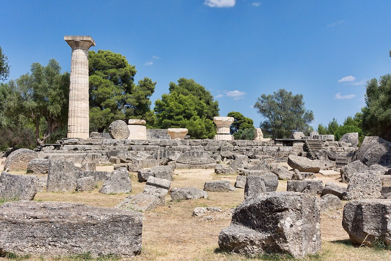 Restos del templo de Zeus en Olimpia