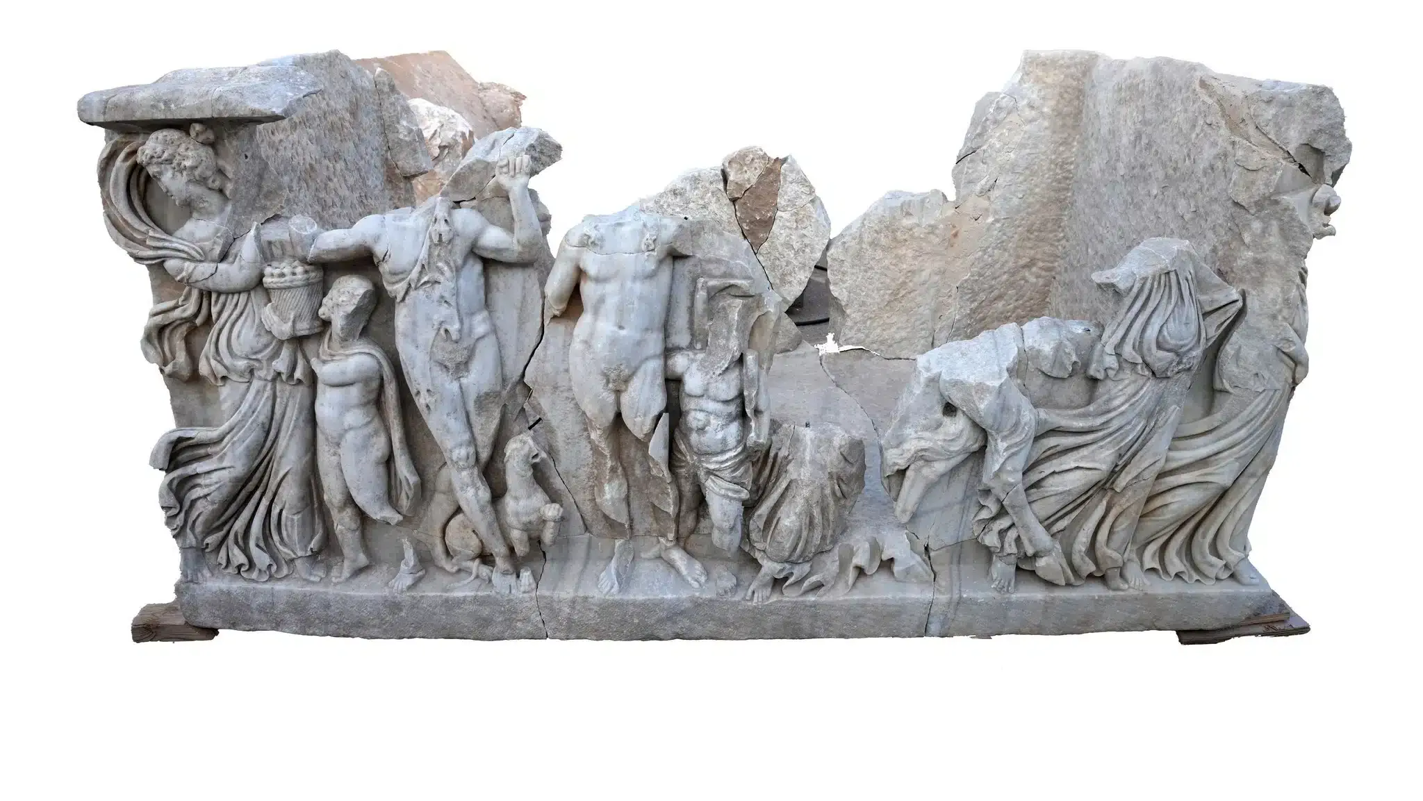 Escena de Dioniso en el sarcófago hallado en Cesarea