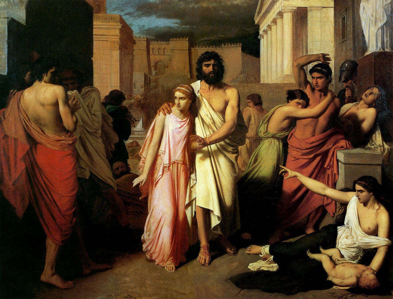 Edipo y Antígona de Charles Jalabert