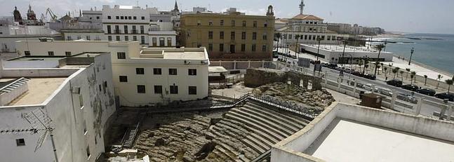 Vista del teatro romano de Cádiz