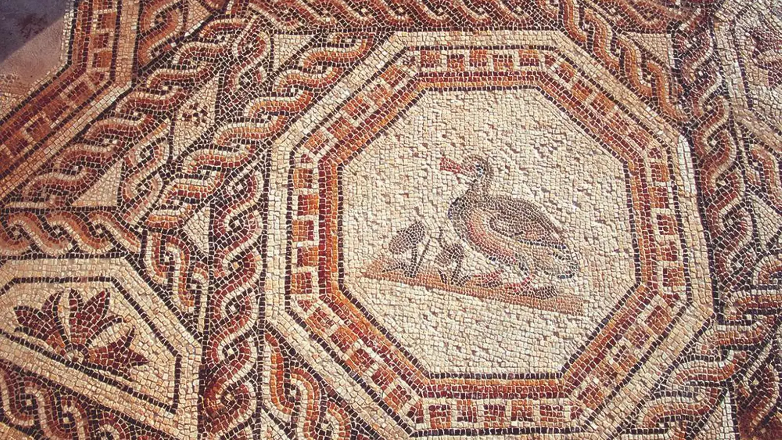 Mosaico romano en la villa de Bruñel