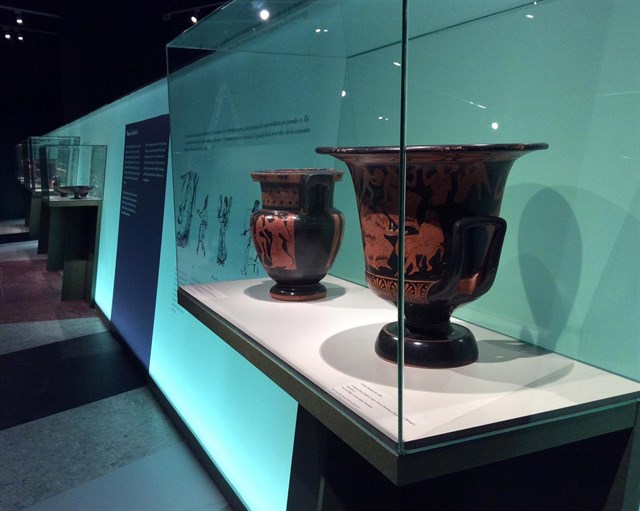 Muestra de la exposición El vino en Grecia en el Museo Arqueológico de Cataluña
