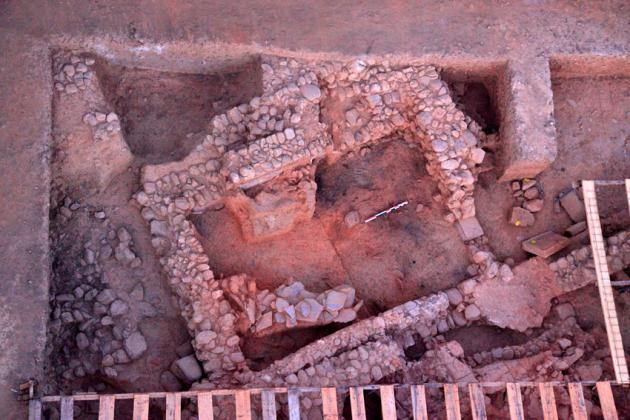Restos del palacio micénico de Aghios Vassilios