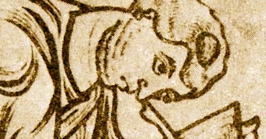Paulo Orosio en una miniatura medieval
