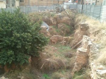 Restos de la muralla romana de Valencia